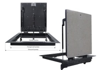 Напольный люк Стелс-У 900*900 уголок утепленный схемы