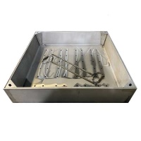 Скрытый люк под газон Проспект-Г съемный с дренажными отверстиями в дне - вид сбоку