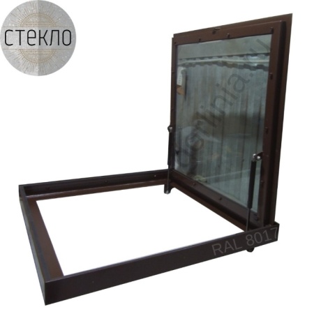 Люк в подвал со стеклом стеклогор 700х700*63 